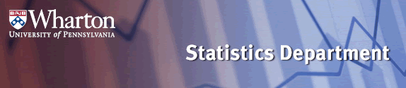 Department of Statistics,
    University of Pennsylvania